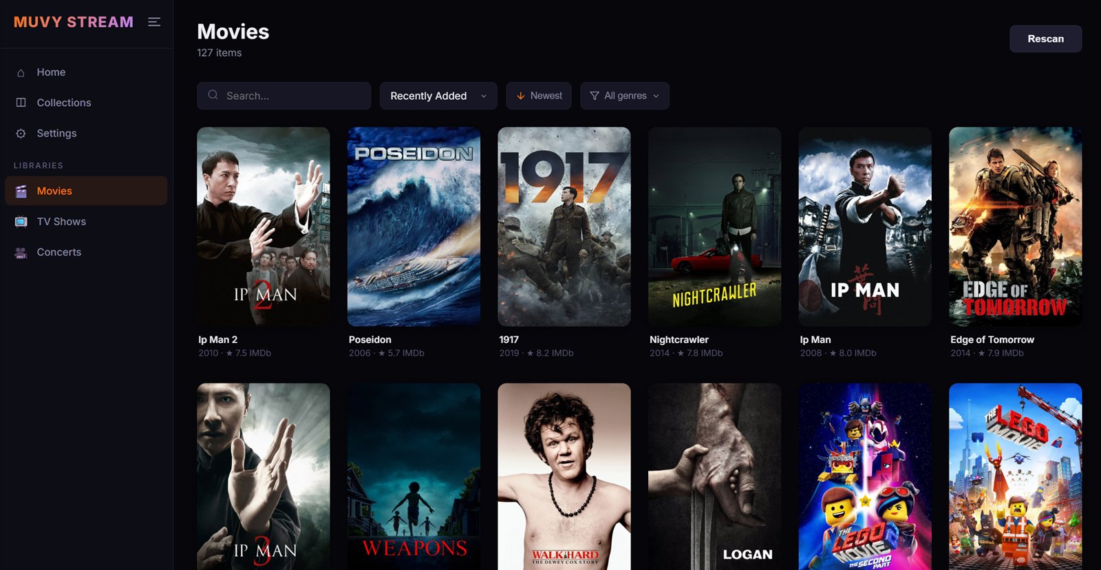 MUVY STREAM — Library